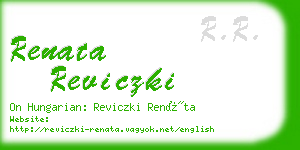 renata reviczki business card